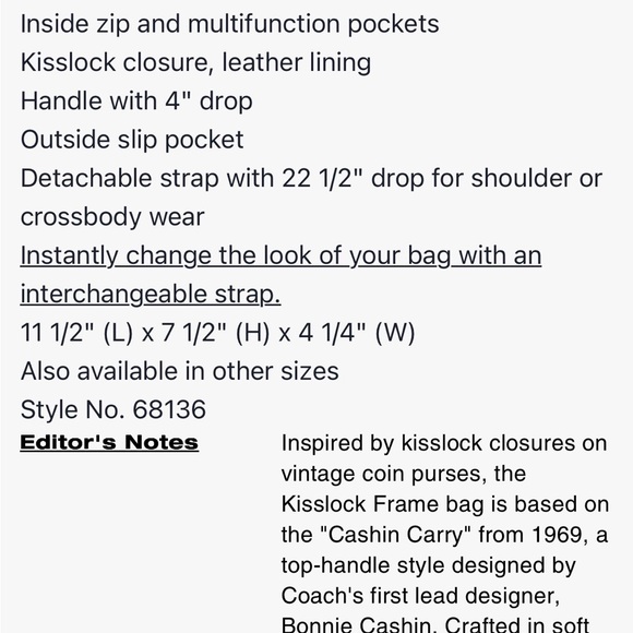 Coach 1941 Kisslock frame bag in oxblood - Picture 13 of 13